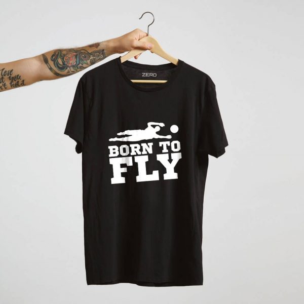 T-shirt z nadrukiem BORN TO FLY