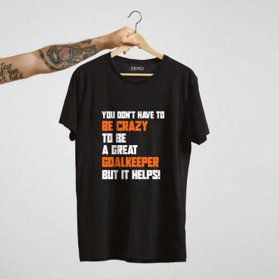 T-shirt bramkarski z nadrukiem CRAZY GOALKEEPER